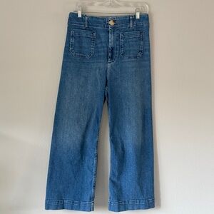 Anthropologie’s Maeve Colette Wide-Leg Women’s Jeans in Medium Blue